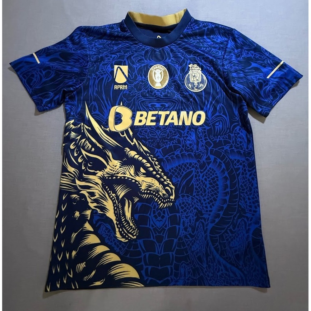 FC Porto‎ 2023 2024 Dragon #9 Samu Aghehowa Jersey Blue Gold Soccer Mens Size L